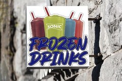 FROZEN DRINKS | Laminated Vinyl Decal Sticker Label