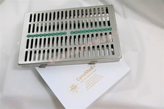 GERMAN PREMIUM STERILIZATION CASSETTE 11″ x 7″ Surgical Instruments FOR 20 INST