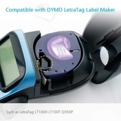 1000PK Compatible Dymo LetraTag 16952 12mm Plastic Label Tape Clear LT-100H 100T