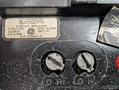 🤪 GE GENERAL ELECTRIC 200 AMP CIRCUIT BREAKER 600 VAC 3 POLE TFJ236200 W/ TRIP