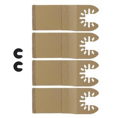 Steel 4PCS Saw Blade Tool Cutter Cemented Carbide Tiles Oscillating Cutting