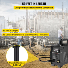50 ft 40 Amp Welder Extension Cord 8/3 AWG Heavy Duty Power Cord 250V NEMA 6-50