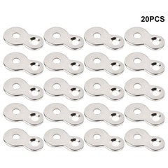 20Pcs Figure 8 33 X 15 X 19.8 X 5mm/1.30 X 0.59 X 0.78 X 0.20inch, Silver