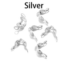 100-200pcs Connector Clasp Fitting 4*7mm Ball Chain Calotte End Crimps Beads Con