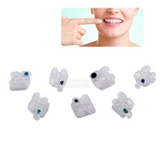 20Pcs/kit Dental Orthodontic Ceramic Brackets Braces Roth Slot.022 Hooks 3-4-5