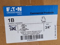 50 PIECES – Eaton Crouse-Hinds 1B EMT Conduit Hangers 3/4” Steel #1