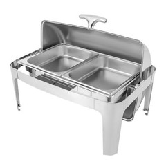 9.54QT Stainless Steel Chafer Buffet Chafing Dish Set Roll Top Food Warmer New!