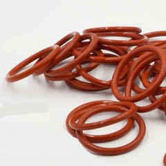 Wire Dia 4mm Food Grade Silicone Rubber Seal O-Ring Red Outter Diameter 15~150mm