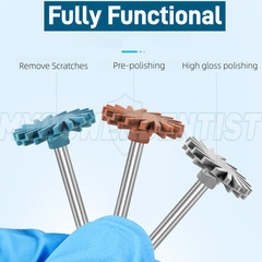 Dental Polishing Wheel Diamond Ceramic Twist RA Radial EVE Coarse/Medium/Fine