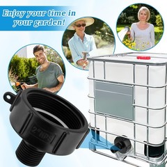 250 Gallon IBC Water tote Hose Adapter, IBC Drain Adapter,Water Hose Male Ada…