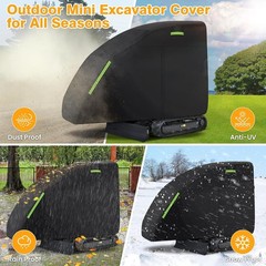 210D Oxford Fabric Mini Excavator Cover Waterproof For E20 (Black)
