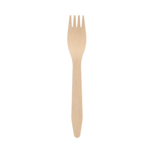 1000 Forks Wooden “Pure” 16.5cm Wooden Cutlery Party Disposable Cutlery