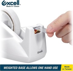 Excell Premium Dual-Core Desk Tape Dispenser Weighted Base 1″ & 3″ Core No Tape