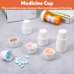 1200 Pcs 0.5oz Paper Souffle Portion Cups, MIni Disposable White Sample Cups…