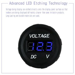 DC 12/24V Car Dual Battery RED LED Digital Volt Meter Boat Voltage Marine Gauge