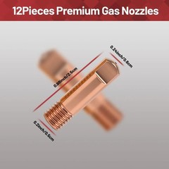 12PK Mig Nozzle Tip fit Lincoln Century FC90 Flux-Cored Wire Feed Welder K3493-1