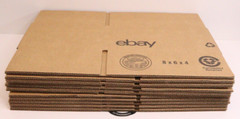 Ebay Boxes Pack of 10- 8″ x 6″ x 4″ with Black Logo
