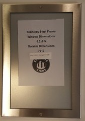 Elevator certificate frame 8.5″ x 5.5″ stainless Steel-REF24-1027