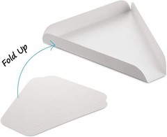 MT Products White Paperboard Single Pizza Slice Tray / Wedge Tray – Pack of 50