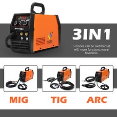 HITBOX 3 IN 1 MIG Welder ARC MMA LIFT TIG 110V/220V Welding Machine & TIG Torch
