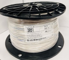 ALPHA 3051 Wire 22AWG 7/30 Tinned Copper Stranded Hook-up Wire 5000Ft Roll WHITE
