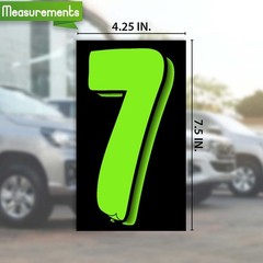 Versa-Tags 36 Number Seven (7) 7.5-Inch Green and Black Windshield Pricing Nu…