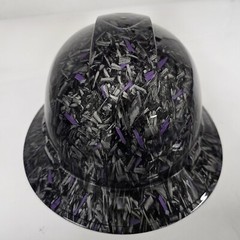 full brim hard hat custom hydro dipped IN FORGED CARBON FIBER PLUM CRAZY PURPLE