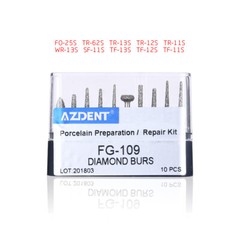 3PC Dental Clinic Diamond Burs Air Turbine Kit Z FG-109 for High Speed Handpiece