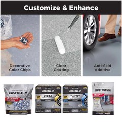 Rust-Oleum 60003 RockSolid Gray Garage Floor Coating Kit 76 oz