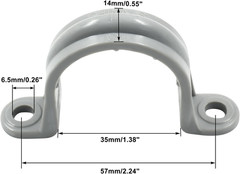 12 Pcs 1 Inch PVC Pipe Straps – Two Hole Plastic Conduit Strap for PVC Pipes …