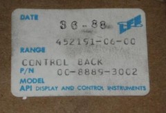 API METER RELAY CONTROL UNIT 120V LFE CONTROL BACK 00-8889-3002