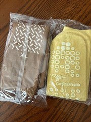 ASP Medical~NON-SKID PATIENT SLIPPERS Adult XL Double Tread~Coffee + Extra 🧦
