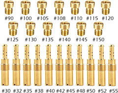 24 Pcs Carburetor Jet Kit Main Jet and Pilot Slow Jet for PWK Nibbi Keihin FCR-M