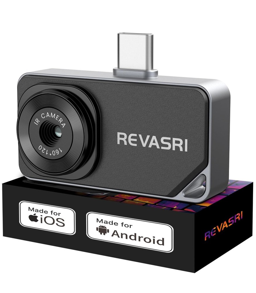 REVASRI Thermal Camera for iPhone and Android, 320×240 Super IR Resolution Th…