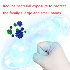 New Disposable Latex Gloves, Powder Free Large. (100 Gloves Per Box)