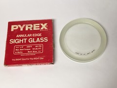 NOS PYREX 3/4″ X 6″ SIGHT GLASS 400 Degrees Fahrenheit 60 PSI