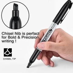 WOSWEL Dry Erase Markers Bulk, 144 Pack Black 1 Count (Pack of 144),