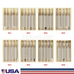 8 Types Dental Round Carbide Bur for Slow Speed Latch Type RA 1# – 8# Burs USA
