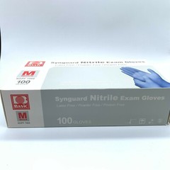 Synguard Nitrile Exam Gloves Powder-Free Blue medium and large (4x 100/Bx)