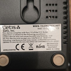 Cetis 3300 Series 3300IPTRM Hotel Guest Room Phone Black RJ-11 1-Line