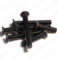Black 304 Stainless Steel Phillips Countersunk Flat Head Screws M1.6 M2 M3 M4