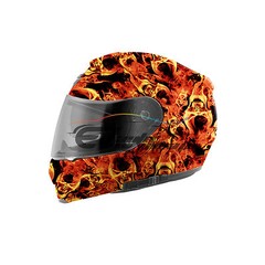 19″x38″ Hydrographic Film Hydro Dipping Water Transfer Fire Flame Skull Evil #14