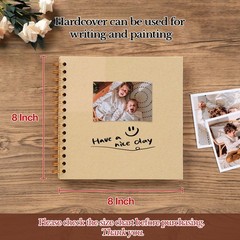 potricher 8 x 8 Inch DIY Scrapbook Album 40 Pages 8 40 Pages, Yellow