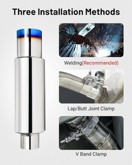 EVIL ENERGY 3.0 Inch Inlet 4.0 Inch Outlet Exhaust Muffler 3.0″ to 4.0″Universal