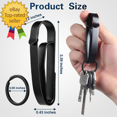 2 Pack Duty Belt Key Holder, Quick Release Key Ring Clip, for Police & Law