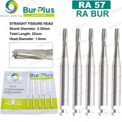 WAVE Dental Carbide Burs Straight Fissure Head Bur Latch 2.35mm RA For Low Speed