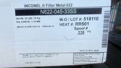 Special Metals Inconel ERNiCrMo-10 Welding Wire N622-045-33SS 0.045 in 33 lb