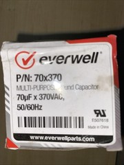 Everwell Capacitor HVAC 370V | Round Run 70×370 | A/C Compresor Ventilador