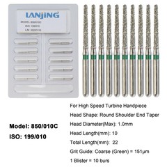 Dental Diamond Burs FG Round End Taper Bur Super Coarse Fine High Speed 856 850