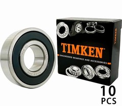 10PCS TIMKEN 6203-2RS 17X40X12MM Double Rubber Sealed Bearings Same Day Shipping
